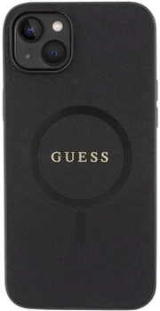 Панель Guess Saffiano MagSafe для Apple iPhone 15 Plus/14 Plus Black (3666339155773)