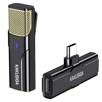 Мікрофон бездротовий петличка Kakusiga KSC-1106 Type-C Black