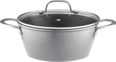Каструля Ambition Bubble алюмінієва з кришкою Сіра 28 см 6.5 л (5907078481050)