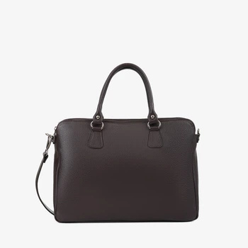 Сумка для ноутбука женская кожаная большая на молнии Regina Notte Briefcase 4153 Шоколад