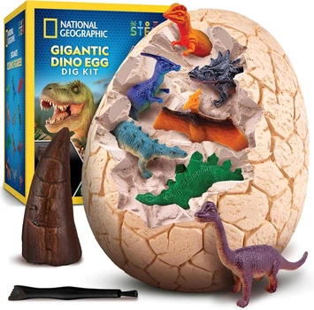 Ігровий набір Розкопки динозавра National Geographic Jumbo Dinosaur Egg Dig Kit Excavate 12