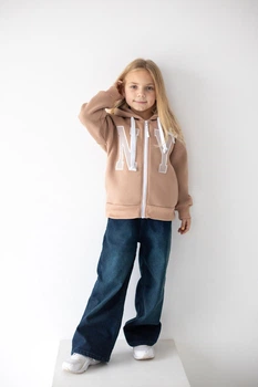Зип-худи для девочки Stylebaby (8103-107беж) Рост 122 см Бежевый