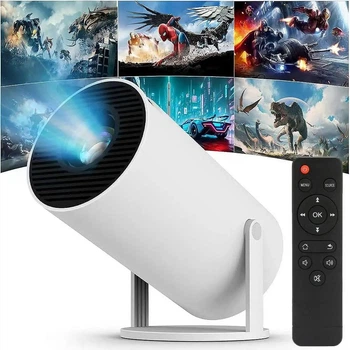 Смарт проектор мультимедійний UKC HY300 (WiFi, Bluetooth, Пульт, 4К) білий