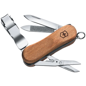 Ніж складний, мультитул Victorinox Nailclip (65мм, 6 функції), дерево 0.6461.63