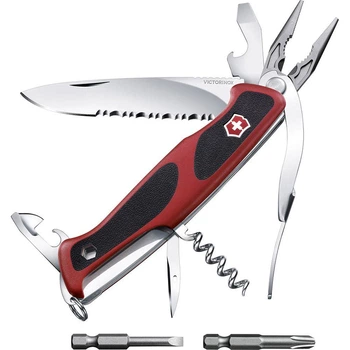 Ніж складний, мультитул Victorinox Rangergrip 174 (130мм, 17 функцій), червоний 0.9728.WC