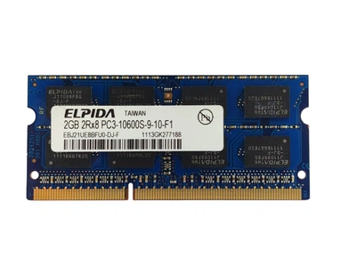 Оперативная память для ноутбука SODIMM Elpida DDR3 2Gb 1333MHz PC3-10600S (EBJ21UE8BFU0-DJ-F) 14418 Б/У