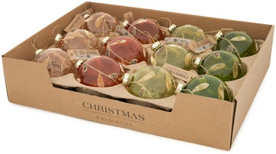Набір ялинкових куль Christmas Decoration 8 см Різнокольоровий 12 шт (ABR822530)