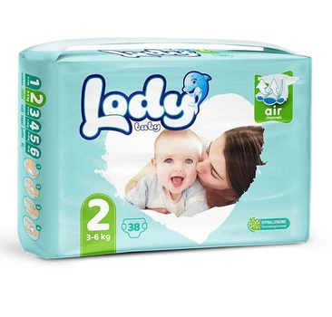 Подгузники детские Lody Baby Air mini 2 (3-6 кг) 38 шт.