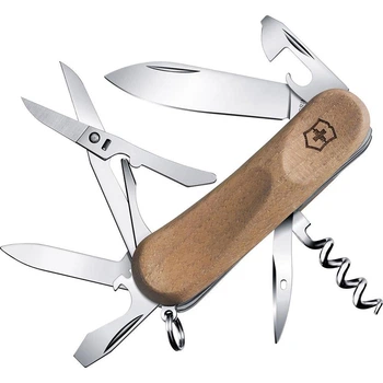 Ніж складний, мультитул Victorinox Evowood 14 (85мм, 12 функцій), дерево 2.3901.63