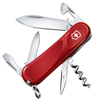 Ніж складний, мультитул Victorinox Evolution 10 (85мм, 13 функцій), червоний 2.3803.E