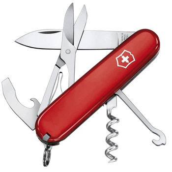 Ніж складний, мультитул Victorinox Compact (91мм, 15 функцій), червоний 1.3405