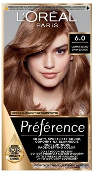 Farba do włosów L'oreal Preference 6.0 Ciemny Blond (3600524172633)