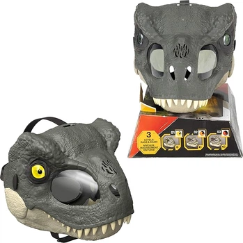 Маска Динозавра Тираннозавр Рекс Мир Юрского периода со светом и звуком Jurassic World Rebirth T-Rex Rage N Roar Mask Mattel (JGW41)