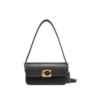 Женская кожаная сумка Coach Zoe Shoulder Bag, черная