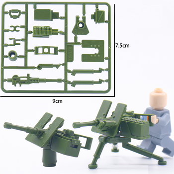 Оружие m2 гатлинг пулемет станковый ручной для фигурок Лего Lego Зеленый