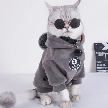 Толстовка для котов (кошек) Бубон M Серый