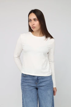Футболка с длинным рукавом женская XS цвет молочный YUKI ЦБ-00283885