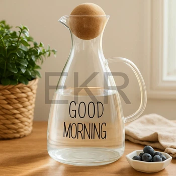 Скляний графін Good Morning з круглою пробкою, 1700 мл, прозорий (992-528)