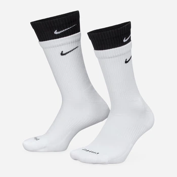 Шкарпетки жіночі високі бавовняні Nike U Nk Ed Pls Csh Crw 1P 144 Dbl DD2795-104 34-38 White/White/Black (196975337941)