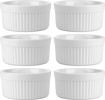 Zestaw ramekinów do zapiekania Vilde ceramicznych Biały 260 ml 6 szt (5904316481421)