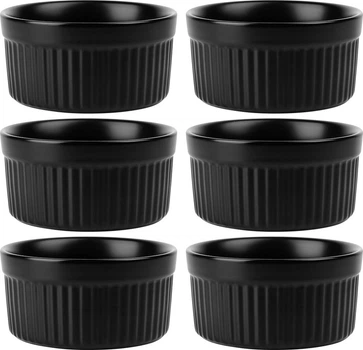 Zestaw ramekinów do zapiekania Vilde ceramicznych Czarny 260 ml 6 szt (5904316481414)
