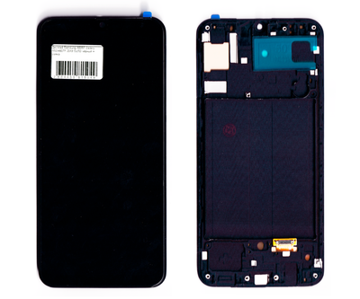 Дисплей (LCD) Samsung A505F Galaxy A50 / A507F 2019 OLED з сенсором чорний + рамка