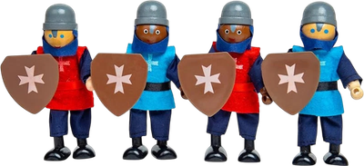 Набір фігурок Bigjigs Toys Medieval Knights 4 шт. (0691621731628)
