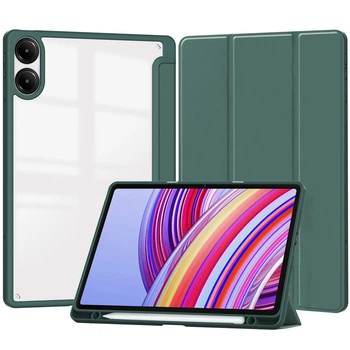Чохол Clear Acrylic Xiaomi Redmi Pad Pro 12.1" (2024) / Poco Pad з місцем для стілусу Темно-зелений