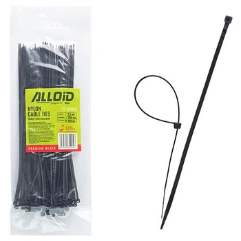 Хомут пластиковий Alloid 2.5 х 200 100 шт. в уп. чорний