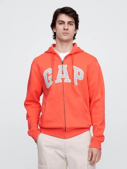 Толстовка на флісі, на блискавці чоловіча GAP 227432027 XL Помаранчевий (1159840893)