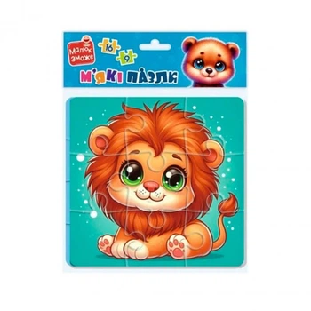 Игра развивающая Vladi Toys "Львенок и медвежонок" мягкие пазлы VT1102-39