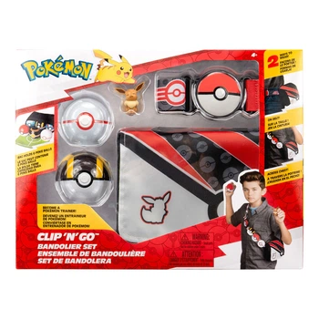 Ігровий набір POKEMON W5 - СПОРЯДЖЕННЯ ТРЕНЕРА ІВІ (2 покеболи, пояс, фігурка, сумка для м'ячів)