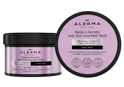 Маска от выпадения волос "Биотин и кератин" - Alerma Biotin & Keratin Anti-Hair Loss Hair Mask 240ml (1330818-1841809242-2)
