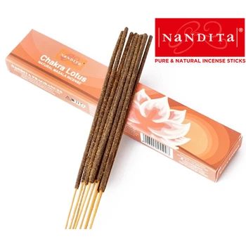 Ароматические палочки Чакра Лотос Nandita Chakra Lotus 15 грамм Натуральные индийские благовония