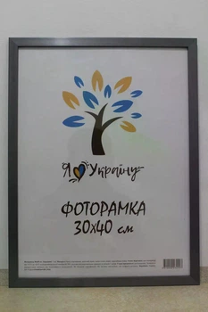 Фоторамка Алан 30х40 см сіра багет 1611 Оргскло