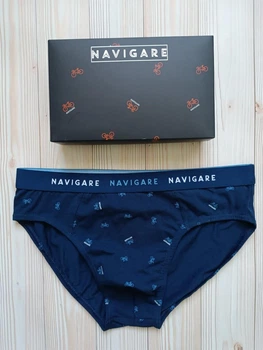 Мужские трусы слипы синие Navigare BK21545/v L