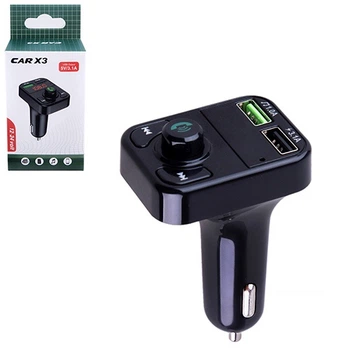 Модулятор FM 5в1 Х3 12-24V с 2USB 5V 3.1A поддержка TF card и Bluetooth 54706 V09086
