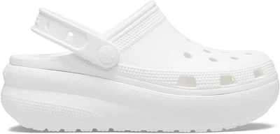 Підліткові сабо для дівчинки на платформі Crocs Classic Cutie Clog K Wooden 36-37 J4 Білі (206991)