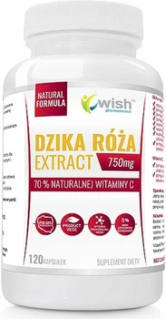 Дієтична добавка Wish Pharmaceutical Екстракт дикої троянди 750 мг 120 капсул (5903351712217)