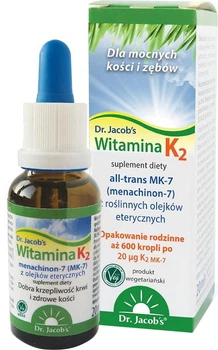 Suplement diety Dr. Jacob's Witamina K2 w kroplach 20 ml (4041246500455)