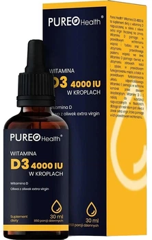 Дієтична добавка Pureo Health Вітаміни D3 4000 IU в краплях 30 мл (5907637934423)