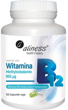 Suplement diety Aliness Witamina B12 Methylcobalamin 950 µg 100 kapsułek (5903242581212)
