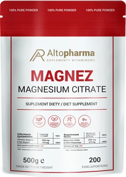 Suplement diety Alto Pharma Magnez Magnesium Citrate w proszku 500 g (5903661237516)