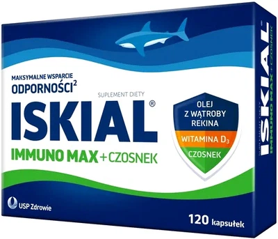 Suplement diety USP Zdrowie Iskial Immuno Max + Czosnek 120 kapsułek (5907377137443)