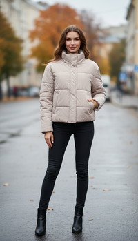 Куртка Amazonka 40 Бежевый (AF-237-Light-beige)
