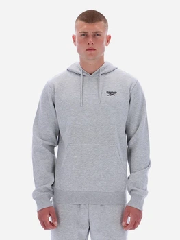 Bluza z kapturem męska Reebok Noah Small Logo Hood 100240569 M Jasnoszara (1200175334552)