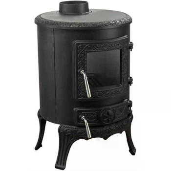 Чавунна піч тривалого горіння на дровах, брикетах NORDFLAM PALESTRO BLACK — 7.6 kW