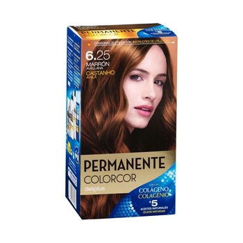Краска для волос Deliplus Permanente Colorcor с коллагеном и 5 маслами тон № 6.25 Каштановый MARRON CASTANHO