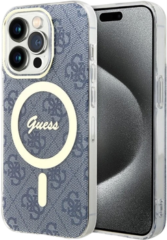 Панель Guess IML 4G MagSafe для Apple iPhone 15 Pro Max Blue (3666339194659)