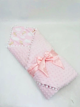 Конверт Плюш Минки.Розовый.56 рост.Арт 1139-12